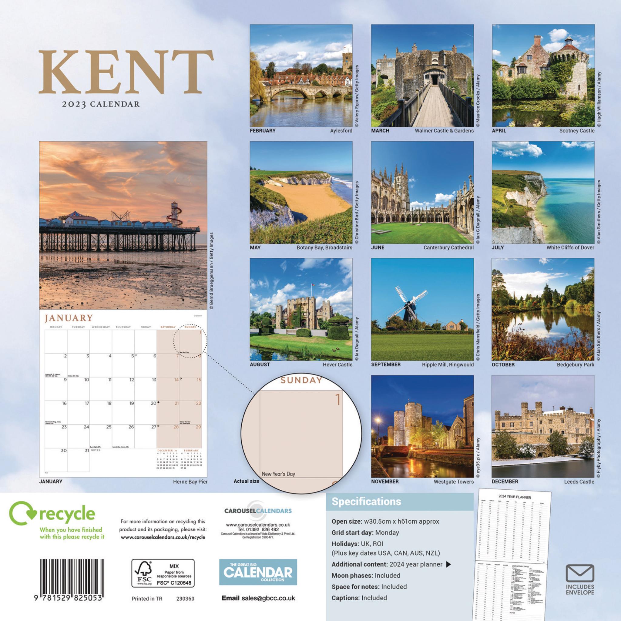 Kent Wall Calendar 2023