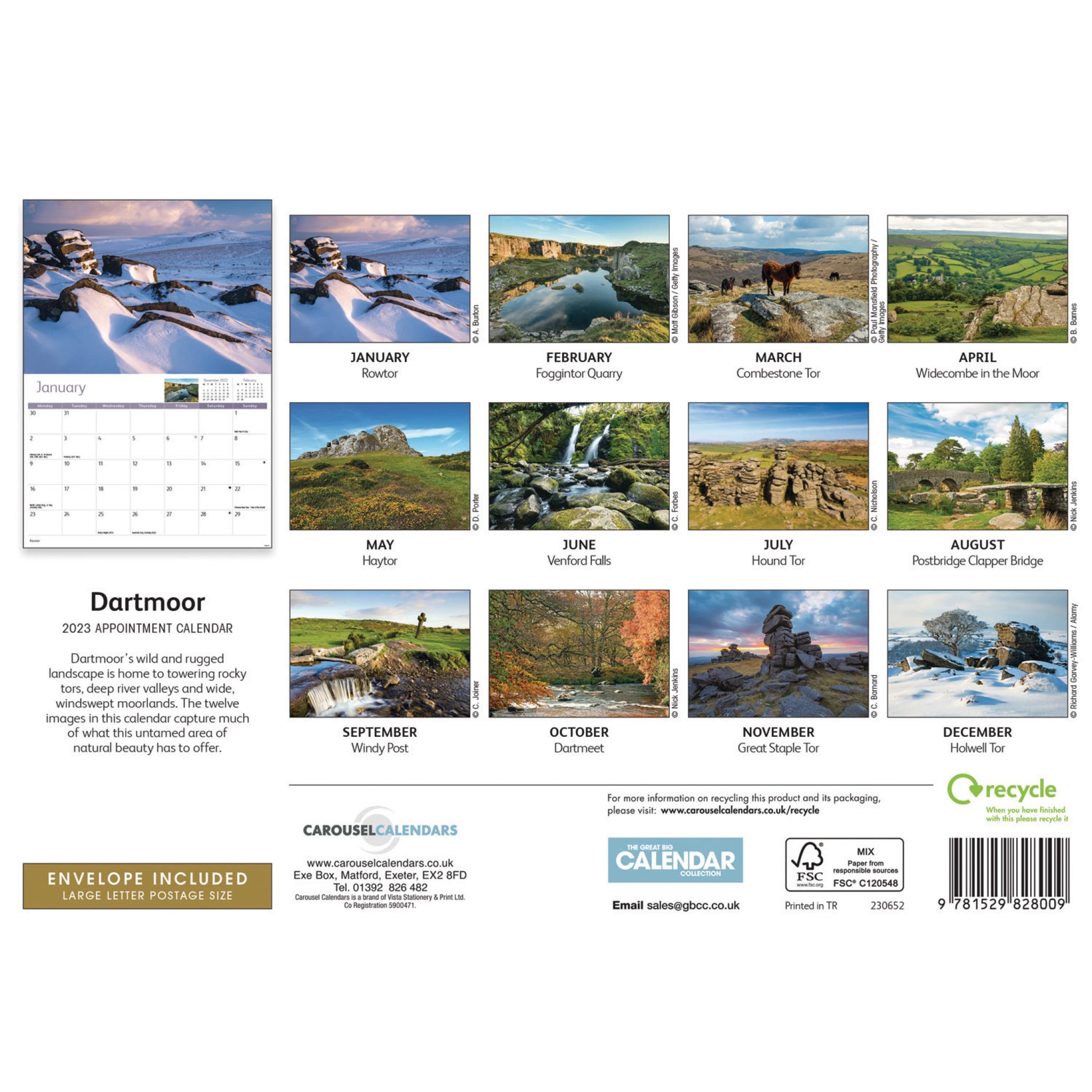 Dartmoor A4 Calendar 2023