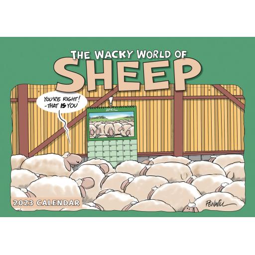 Wacky World of Sheep A4 Calendar 2023