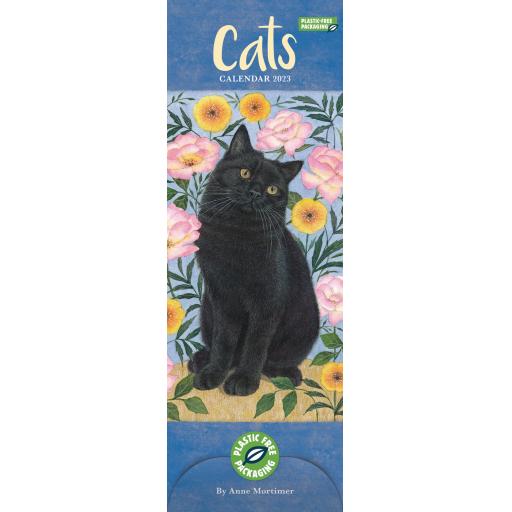 Cats By Anne Mortimer (PFP) Slim Calendar 2023