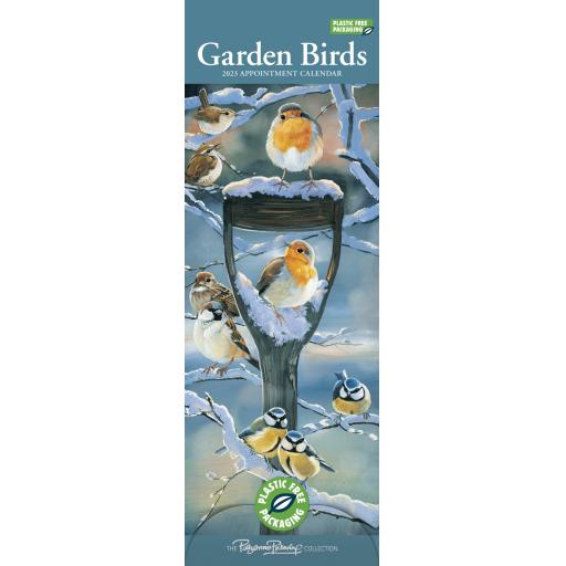 Garden Birds By Pollyanna Pickering (PFP) Slim Calendar 2023