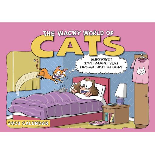Wacky World of Cats A4 Calendar 2023