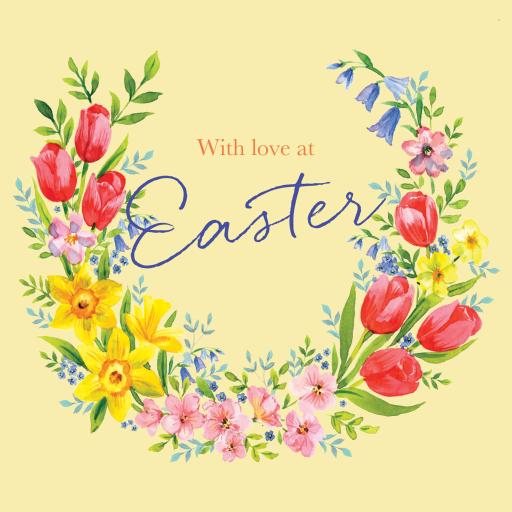 Easter 5 Card Pack - Flower Wreath