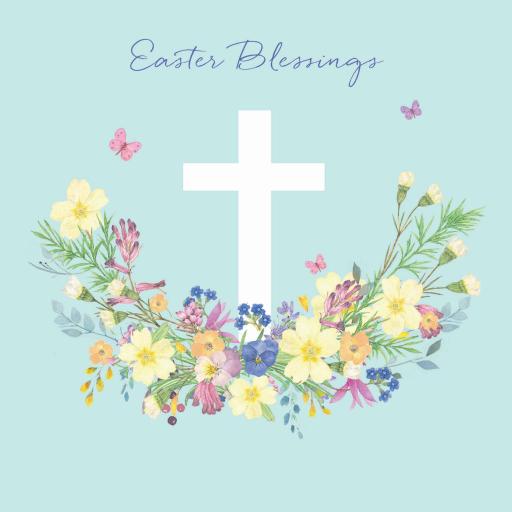 Easter 5 Card Pack - Floral Cross