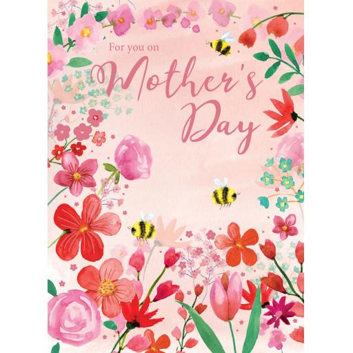 Mother's Day Card - Bee Floral
