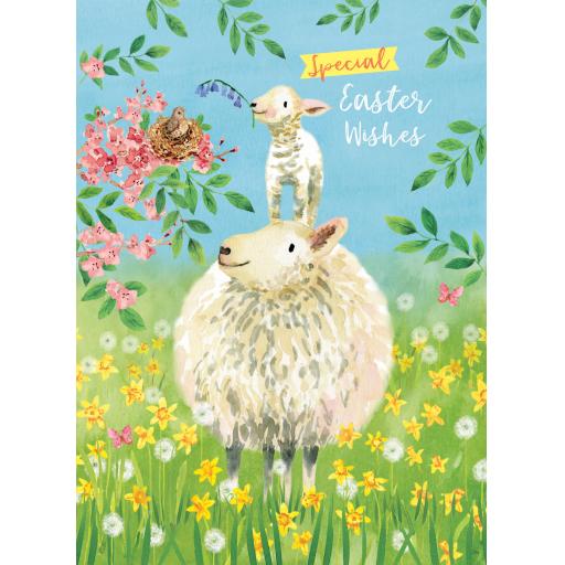 Easter Card - Sheep and Lamb