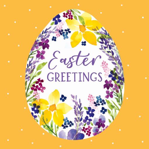 Easter 5 Card Pack - Floral Egg