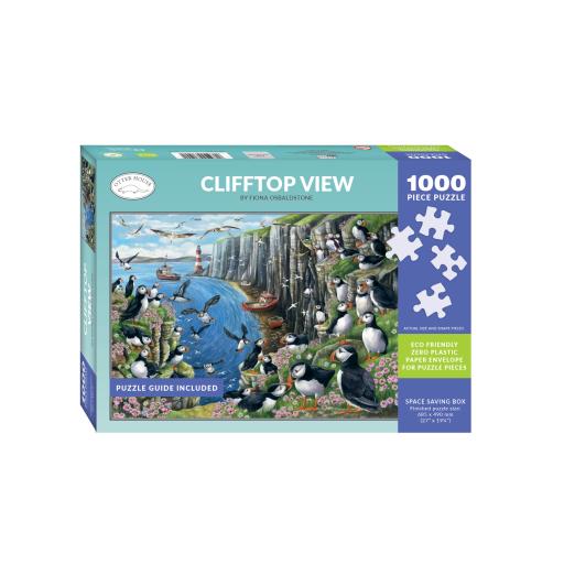 1000 Piece Jigsaw Puzzle - Clifftop View - Puffin