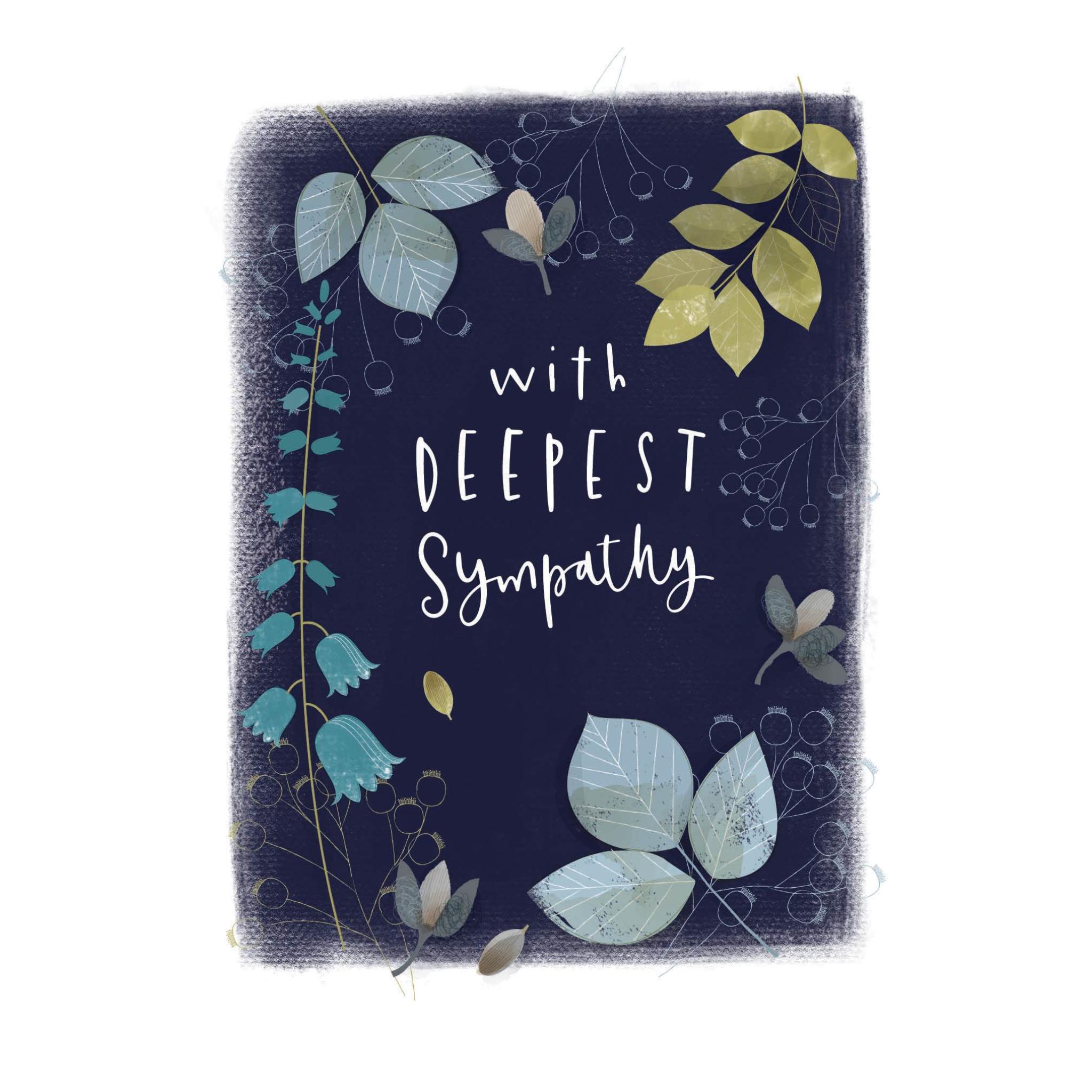 Sympathy card, Deepest sympathy in simple soft