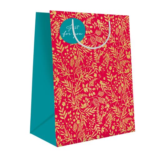 Christmas Gift Bag (Large) - Silhouette Foliage