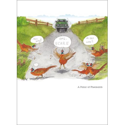 Alison's Animals Card Collection - Panic Of Pheasants