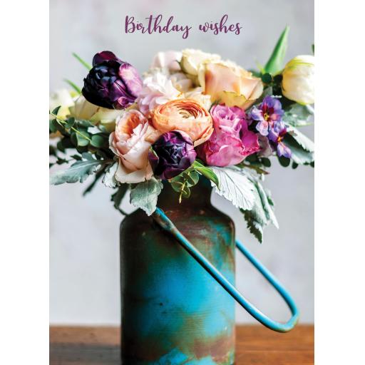 Floral Birthday Card - Vintage Arrangement