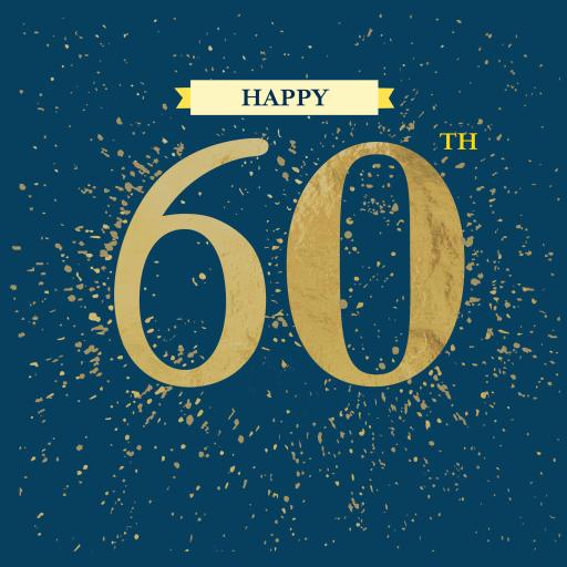 Age To Celebrate Card - 60 Bevelled Numbers