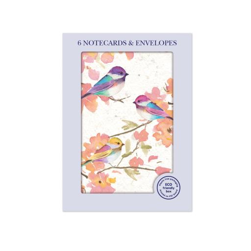 Mini Notecard Pack (6 Cards) - Birds & Blossom