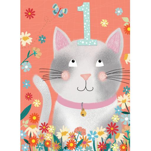 Party Time Card - Kitten (Age 1)