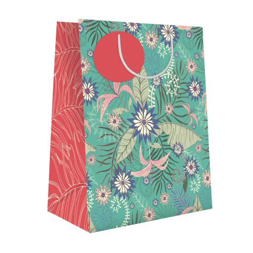 Gift Bag (Medium) - Teal Garden
