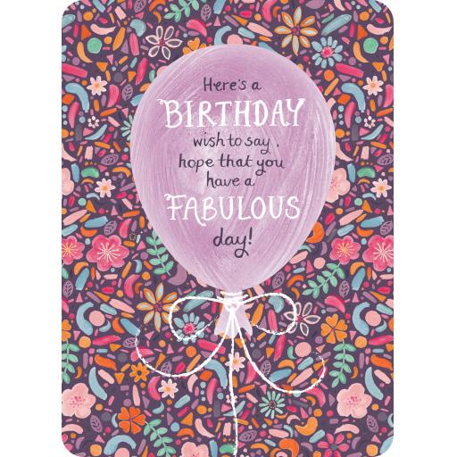 Beautiful Moments Card Collection - Balloon On Pattern