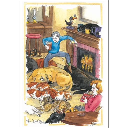 Alisons Animals Card - The dog pub