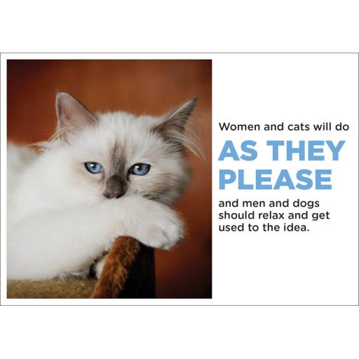 Barking at the Moon Card - Women and cats will do as they please