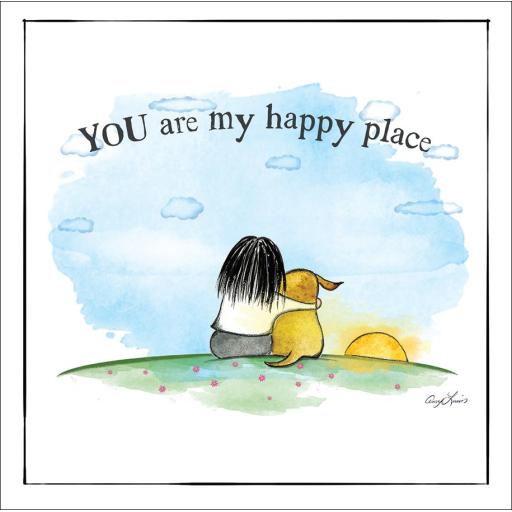Red and Howling Card - You are my happy place