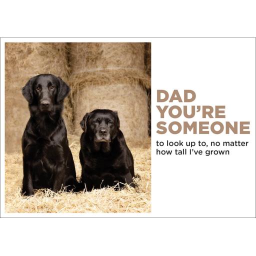 Barking at the Moon Card - Dad you're someone to look up to