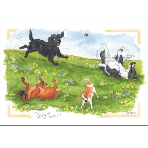Alisons Animals Card - Spring rolls