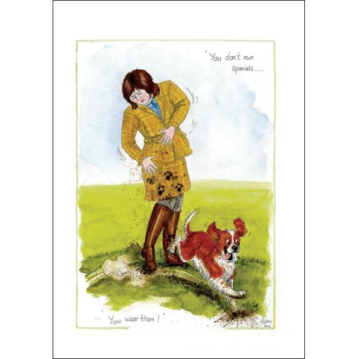 Alisons Animals Card - You don't OWN spaniels