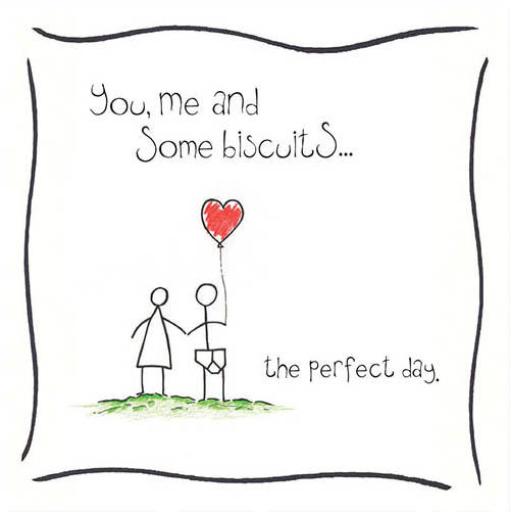 Alecs Cards Card - You, me and biscuits