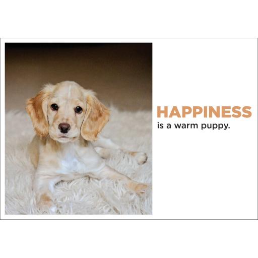 Barking at the Moon Card - Happiness is a warm puppy.
