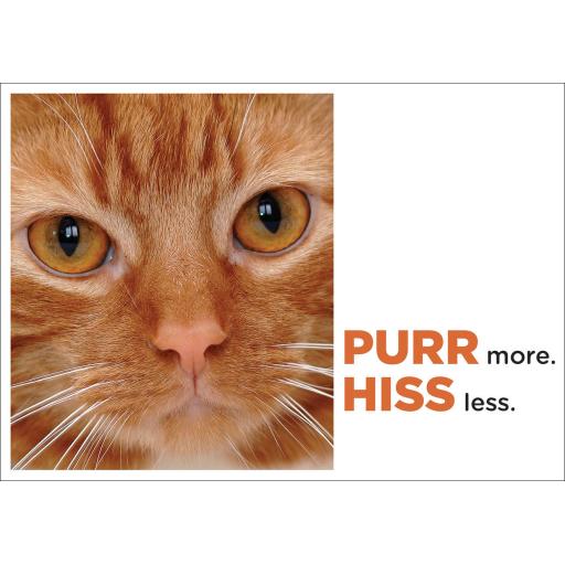 Barking at the Moon Card - Purr more. Hiss less.