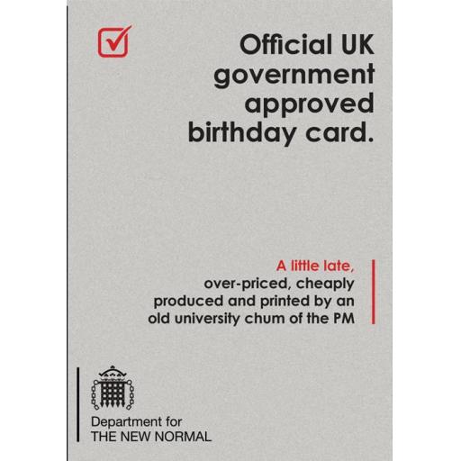 New Normal Card - UK Government approved birthday card