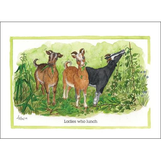 Alisons Animals Card - Ladies who lunch