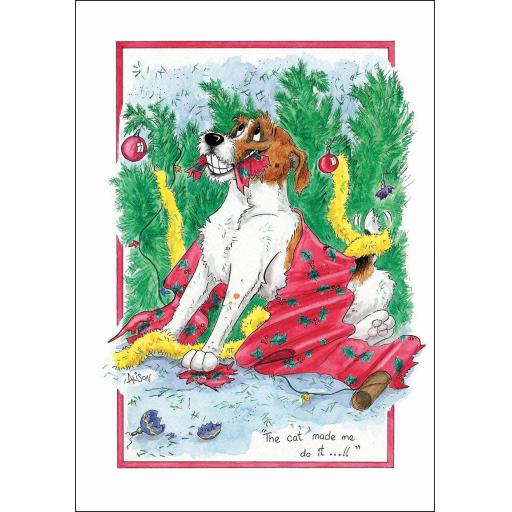 Christmas Card - Alisons Animals - The Cat made me do it
