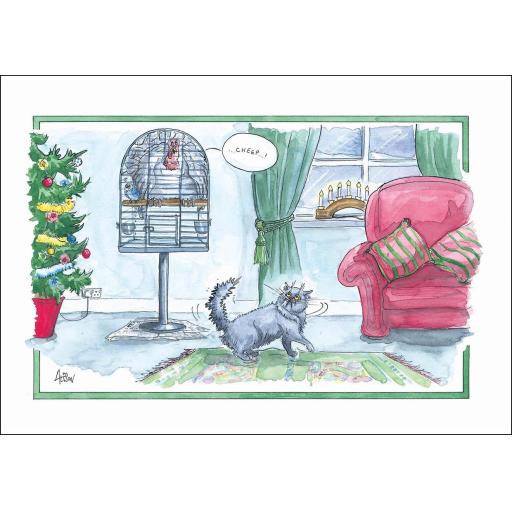 Christmas Card - Alisons Animals - Turkey in hiding