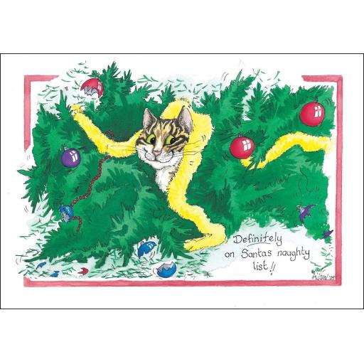 Christmas Card - Alisons Animals - Naughty List