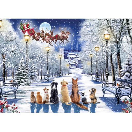 Watching The Sleigh - 1000 Piece Jigsaw Puzzle